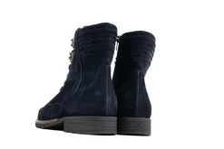 Veterboots En Bikerboots | Wijdte H^Durea Veterboot Marine Zwart H-leest