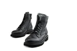 Veterboots En Bikerboots | Wijdte K^Durea Veterboot Zwart Leer K
