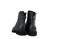 Veterboots En Bikerboots | Wijdte H^Durea Veterboot Zwart Leer H