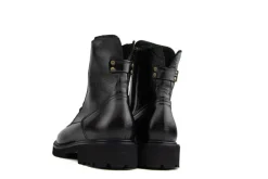 Veterboots En Bikerboots | Wijdte H^Durea Veterboot Zwart Leer H