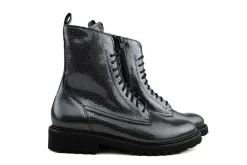 Veterboots En Bikerboots | Wijdte H^Durea Veterboot Zwart Print H