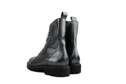 Veterboots En Bikerboots | Wijdte H^Durea Veterboot Zwart Print H