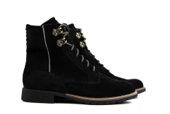 Veterboots En Bikerboots | Wijdte K^Durea Veterboot Zwart Zand K-leest