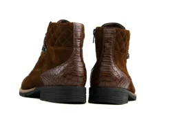 Veterboots En Bikerboots | Wijdte K^Durea Veterboots Cognac Suède K-leest