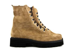Veterboots En Bikerboots | Wijdte K^Durea Veterboots Fox Zand Suede K-leest