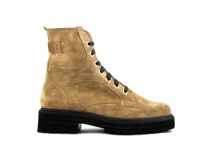 Veterboots En Bikerboots | Wijdte K^Durea Veterboots Fox Zand Suede K-leest