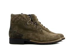 Veterboots En Bikerboots | Wijdte H^Durea Veterboots Khaki H-leest