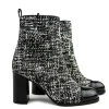 Enkellaarzen^Eva Luna Enkellaars Ivana Nero Tweed Vernice