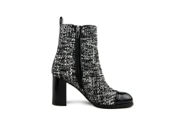 Enkellaarzen^Eva Luna Enkellaars Ivana Nero Tweed Vernice
