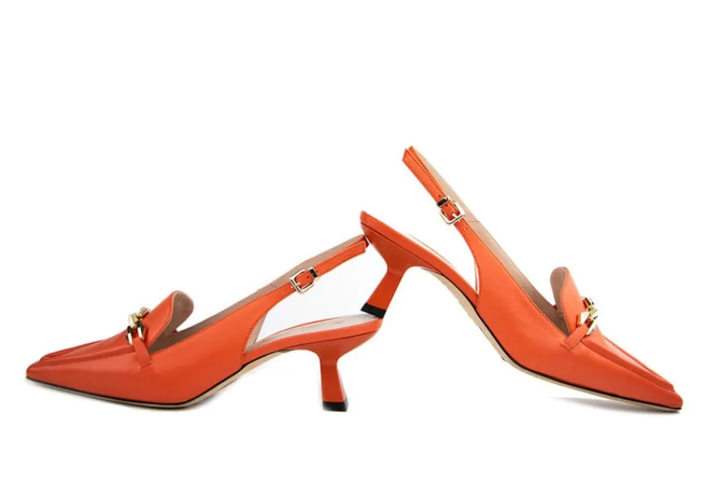 Pumps^Eva Luna Slingback Arancia Nappa