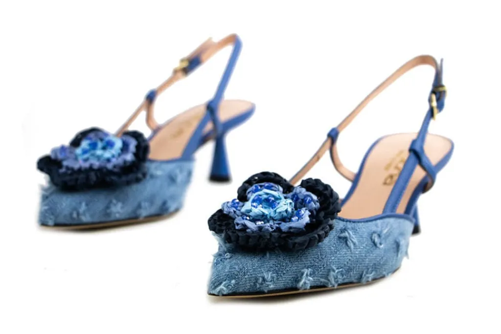 Pumps^Eva Luna Slingback Canyon Denim
