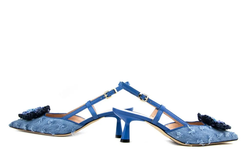 Pumps^Eva Luna Slingback Canyon Denim