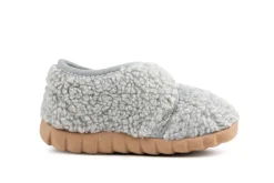 Pantoffels^Fischer Pantoffel Grau Teddy