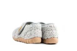 Pantoffels^Fischer Pantoffel Grau Teddy