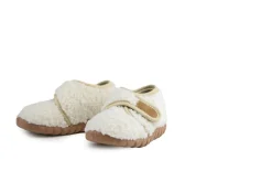 Pantoffels^Fischer Pantoffel Weiss Teddy