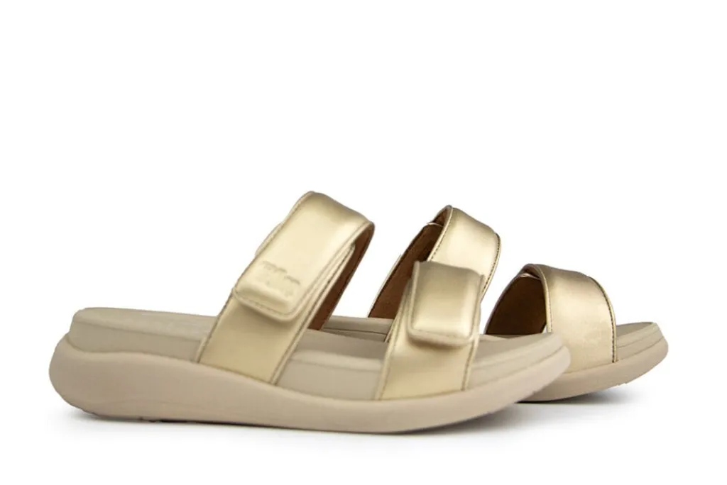 Slippers | Sandalen En Slippers^FitFlop F-Mode Go Adjustable Flatform Platino