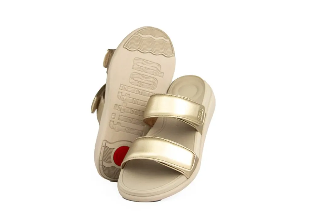 Slippers | Sandalen En Slippers^FitFlop F-Mode Go Adjustable Flatform Platino