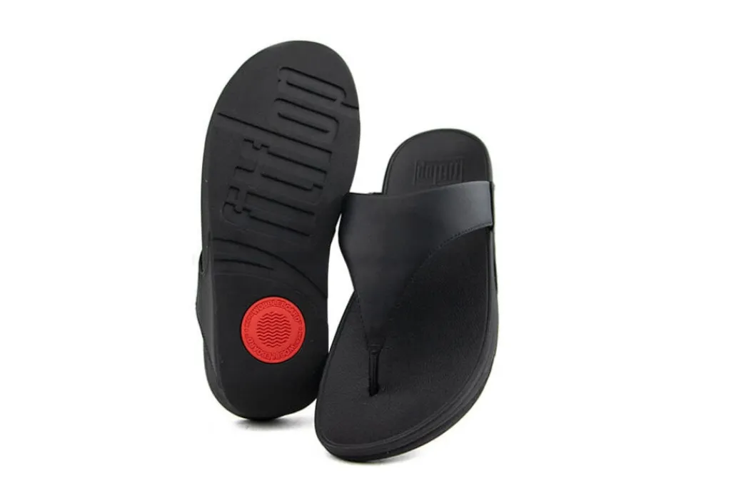 Slippers | Sandalen En Slippers^FitFlop Lulu Leather Toepost Black
