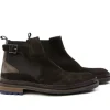 Sportief | Laarzen^Floris van Bommel Chelsea Boots Donkerbruin Suede