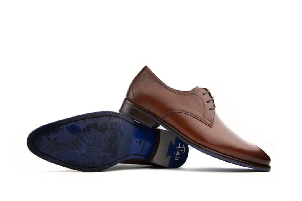 Veterschoenen | Nette Schoenen^Floris van Bommel De Stapper Cognac 43.00