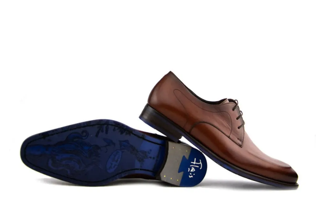 Veterschoenen | Nette Schoenen^Floris van Bommel De Stijler 37.00 D.Cognac