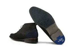 Hoge Veterschoenen | Nette Schoenen^Floris van Bommel Hoge Veterschoen Donkerbruin Suede