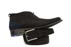 Hoge Veterschoenen | Nette Schoenen^Floris van Bommel Hoge Veterschoen Donkerbruin Suede