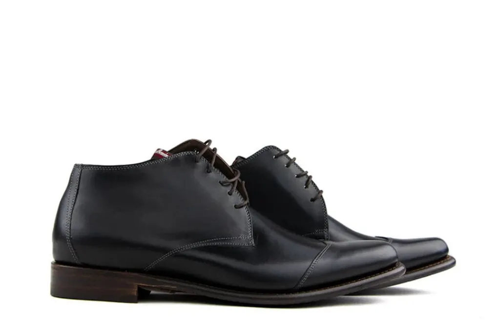 Hoge Veterschoenen | Nette Schoenen^Floris van Bommel Veterschoenen Zwart De Marser 01.00