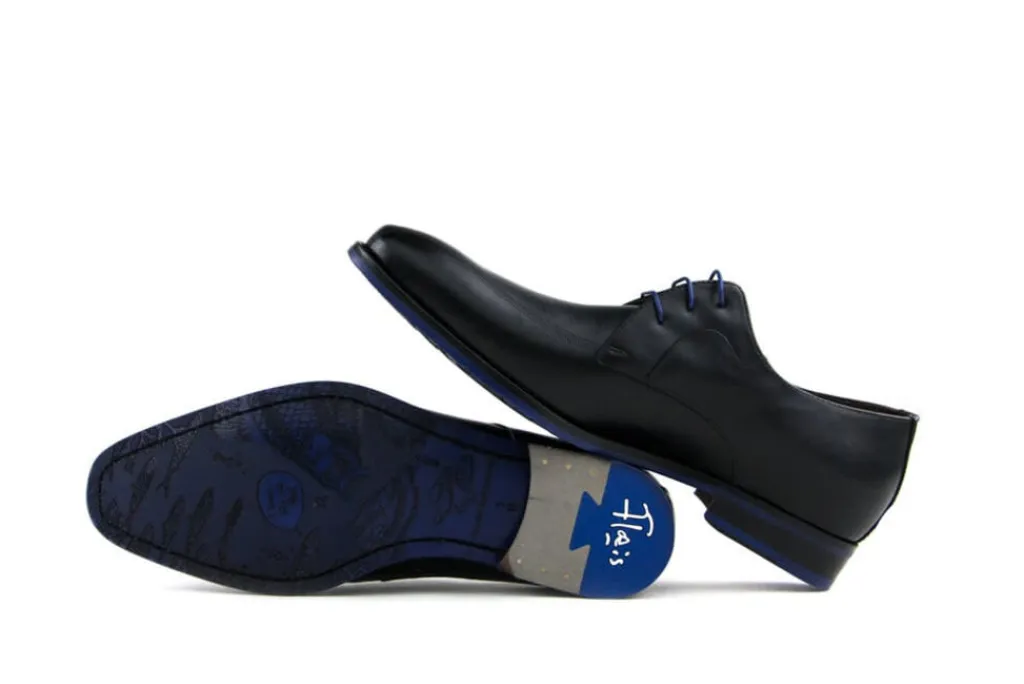 Veterschoenen | Nette Schoenen^Floris van Bommel Veterschoenen Zwart De Stijler 25.03