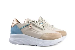 Sneakers | Wijdte K^Footnotes Sneaker Pien Beige Calf Combi