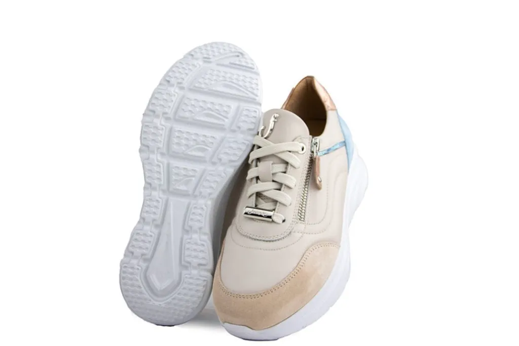 Sneakers | Wijdte K^Footnotes Sneaker Pien Beige Calf Combi