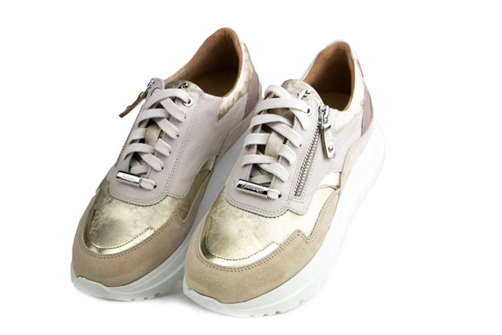Sneakers | Wijdte H^Footnotes Sneaker Saar Chevreau Luxe Gold