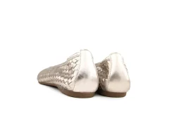 Ballerina's | Loafers / Instappers^Gabor Ballerina Metallic Puder Vlecht