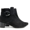 Enkellaarzen^Gabor Enkellaars Gesp Schwarz Suede
