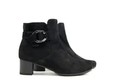 Enkellaarzen^Gabor Enkellaars Gesp Schwarz Suede