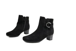 Enkellaarzen^Gabor Enkellaars Gesp Schwarz Suede