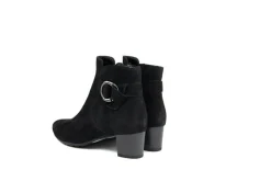 Enkellaarzen^Gabor Enkellaars Gesp Schwarz Suede