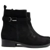 Enkellaarzen^Gabor Enkellaars Schwarz Suede Silver