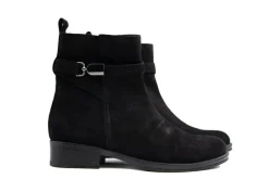 Enkellaarzen^Gabor Enkellaars Schwarz Suede Silver