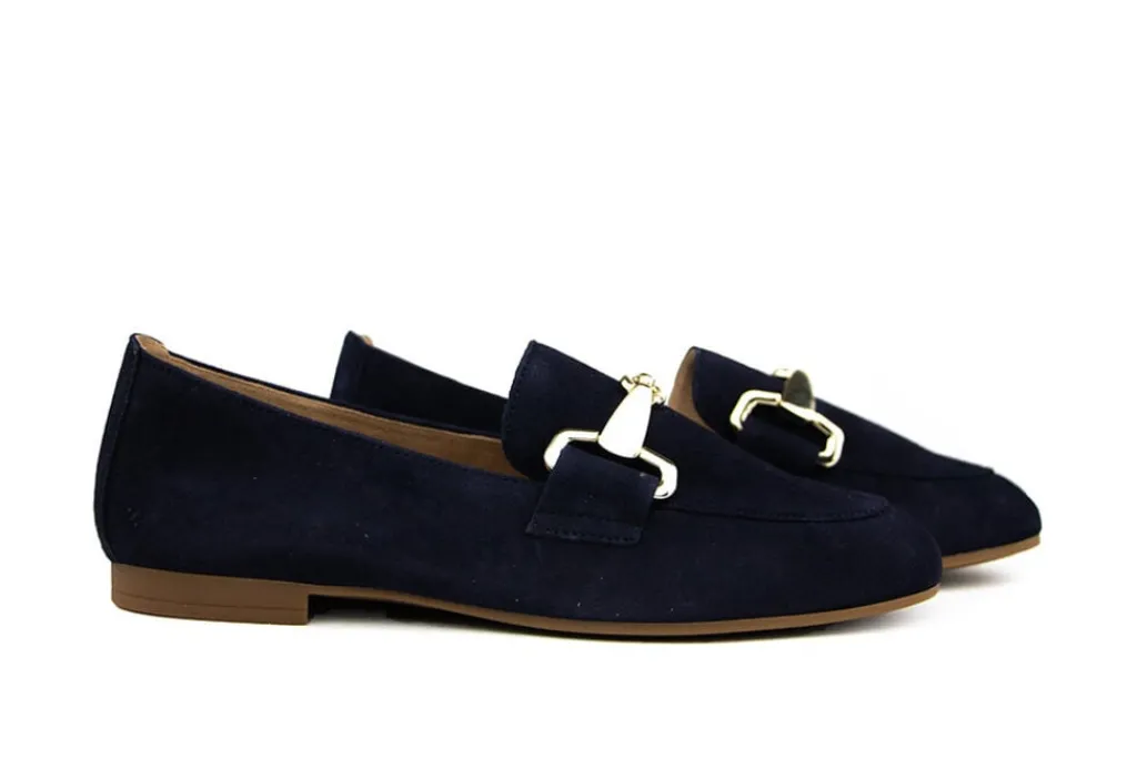 Loafers / Instappers^Gabor Loafer Bit Atlantik Gold Suede