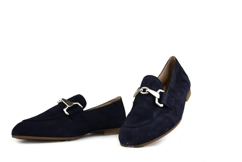 Loafers / Instappers^Gabor Loafer Bit Atlantik Gold Suede