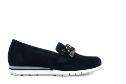 Loafers / Instappers^Gabor Loafer Ketting Dark Blue Suede
