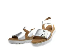 Sandalen | Sandalen En Slippers^Gabor Sandaal Lamina Silber Gold
