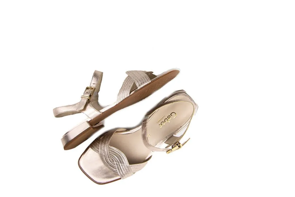 Sandalen | Sandalen En Slippers^Gabor Sandaal Puder Satin Metallic