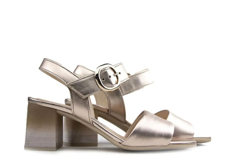 Sandalen En Slippers | Sandalen^Gabor Sandaal Satin Metallic Puder