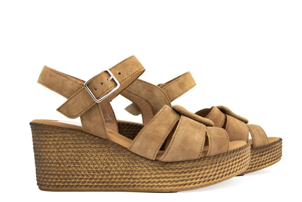 Sandalen | Sandalen En Slippers^Gabor Sandaal Sleehak Walnut Suede