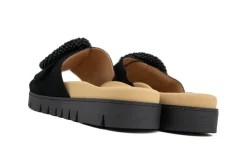 Slippers | Sandalen En Slippers^Gabor Slipper Gesp Schwarz Suede
