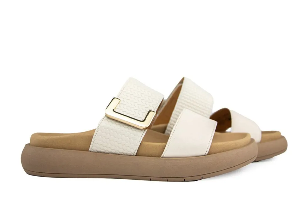 Slippers | Sandalen En Slippers^Gabor Slipper Nappa Nava Treccia Panna