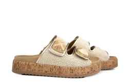 Slippers | Sandalen En Slippers^Gabor Slipper Raffia Natur Champagner