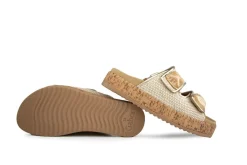 Slippers | Sandalen En Slippers^Gabor Slipper Raffia Natur Champagner